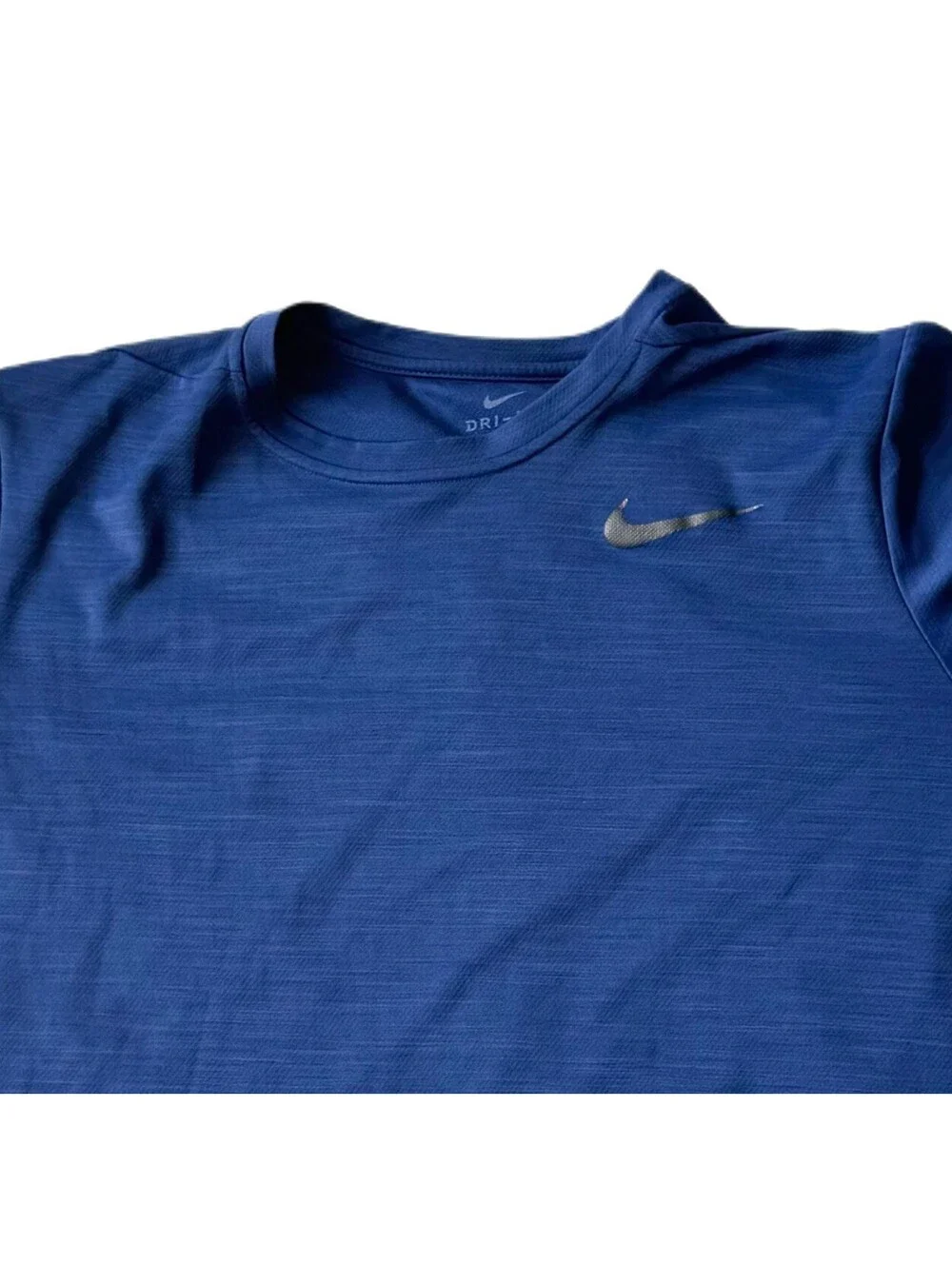 Nike Dri-FIT Men’s Long Sleeve Athletic Training Shirt Blue Medium Running Gym